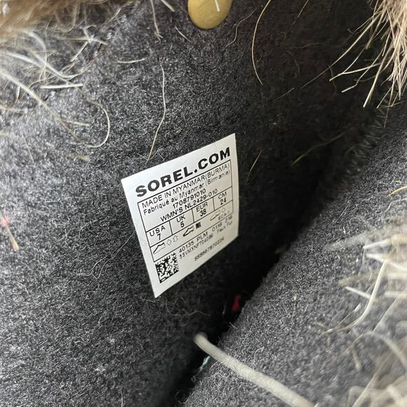 Sorel Joan of Arctic Waterproof Snow Boots Faux Fur Black Size 7 - Picture 10 of 10